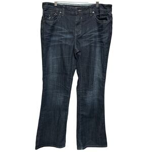 ZD Women's High Rise Flare‎ Medium Dark Wash Jeans Size 18